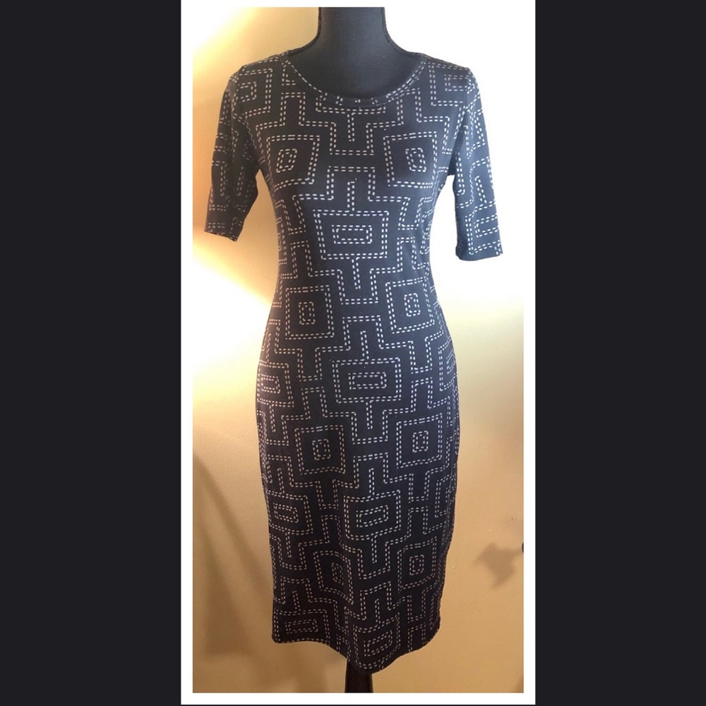 Black and white XS LLR Julia dress pac man theme